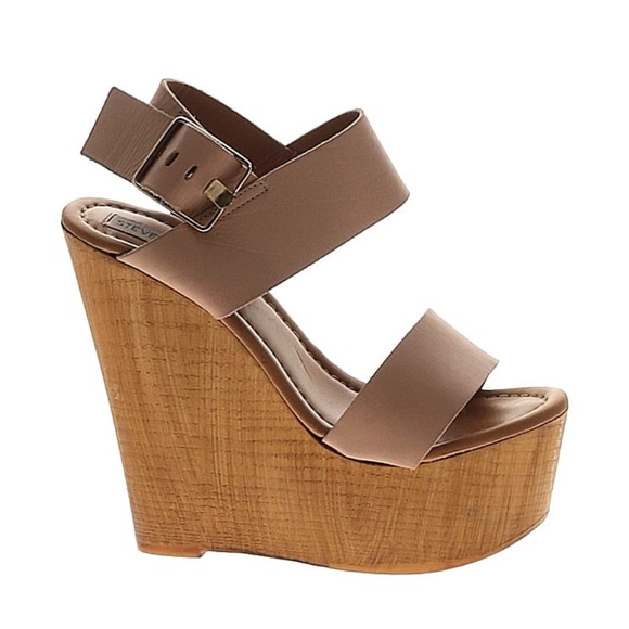 Save $112 - EXCELLENT CONDITION Steve Madden leather wedges - Picture 2 of 4